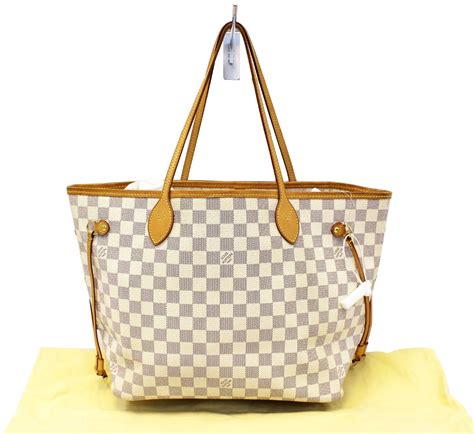 louis vuitton neverfull damier azur mm|Louis Vuitton damier canvas Neverfull.